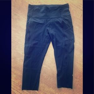 Lululemon Fast and Free Navy Cropped